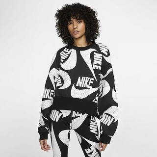 Hanorace Nike Sportswear Fleece Crew Dama Negrii | IYNK-16703